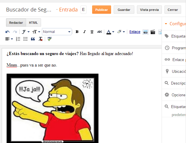 crear post blogspot