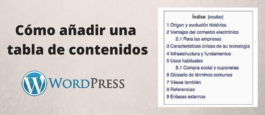 tabla de contenidos wordpress