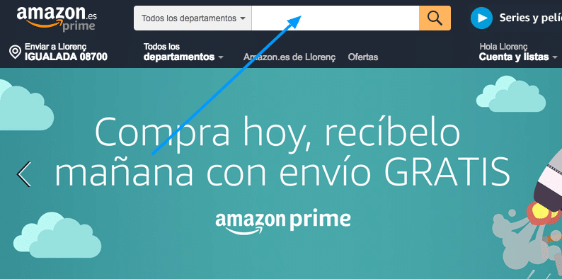 busqueda en amazon